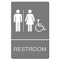Headline Sign ADA Sign, Restroom/Wheelchair Accessible Tactile Symbol, Plastic, 6x9 4811